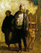 Honore Daumier Wandering Saltimbanques France oil painting artist